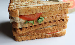 The Chicken Club Sandwich, crust sides